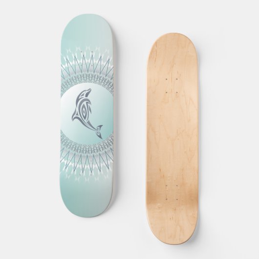 Beach Style Dolphin Mandala Persoonlijk Skateboard (Voorkant)