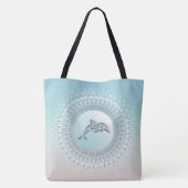 Beach Style Dolphin Mandala Tote Bag (Achterkant)