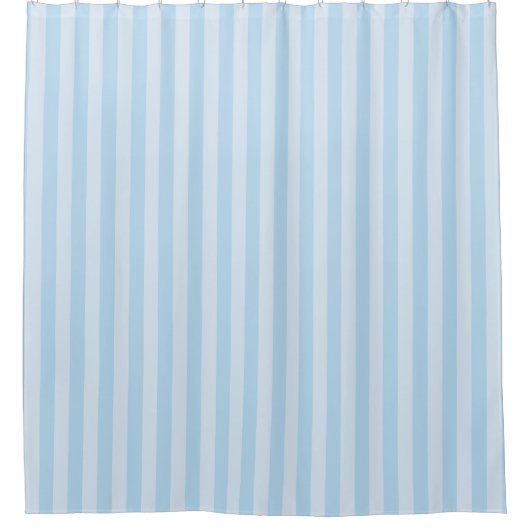 Beach Style Light Blue Striped Shower Curtain Douchegordijn (Voorkant)
