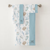 Beach Style Maritime Coastal Monogram Bad Handdoek (Insitu)
