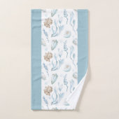 Beach Style Maritime Coastal Monogram Bad Handdoek (Handdoek)