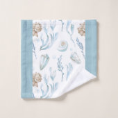 Beach Style Maritime Coastal Monogram Bad Handdoek (Wasdoekje)