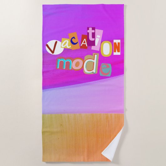 Beach Style Retro Vacay Mode Strandlaken (Voorkant)
