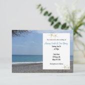 Beach Style Wedding Uitnodiging (Staand voorkant)