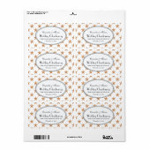 Beach Sugar Starfish Pearl 2H Wine Bottle Label (Full Sheet)