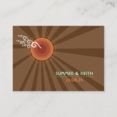 Beach Summer Cool Waves Brown Sun Place Card Plaatskaartje (Achterkant)