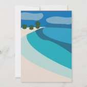 Beach Summer Destination Wedding Kaart (Achterkant)