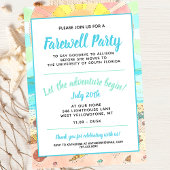 Beach Summer Farewell Party Invitation Kaart