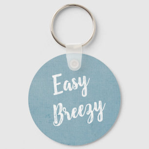 Beach Summer Fun Easy Breezy Blue Stylish Sleutelhanger