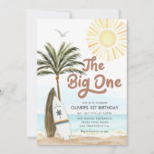 Beach Summer Gender Neutral 1st Birthday Kaart (Voorkant)