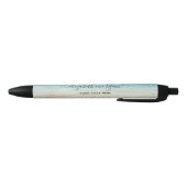 Beach Summer Gepersonaliseerd Blauw Script Elegant Zwarte Inkt Pen (Bodem)