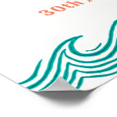 Beach Summer Hier komt Baby shower Welkom Poster (Hoek)