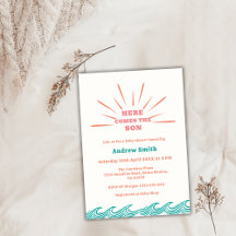 Beach Summer Hier komt het Son Baby shower