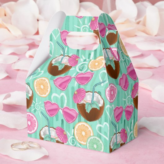 Beach Summer Pattern Bedankdoosjes (Huwelijk)