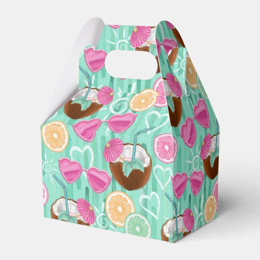 Beach Summer Pattern Bedankdoosjes (Achterkant)