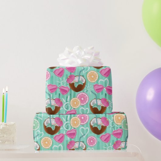 Beach Summer Pattern  Cadeaupapier (Feestgeschenken)
