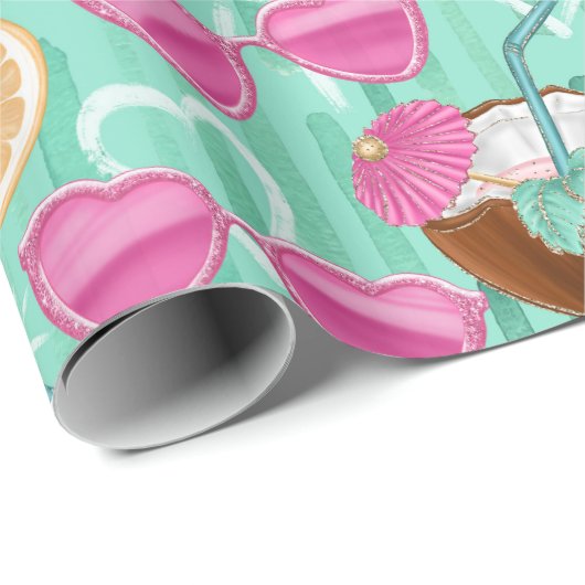 Beach Summer Pattern  Cadeaupapier (Rol Hoek)