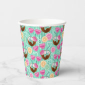 Beach Summer Pattern Papieren Bekers (Voorkant)