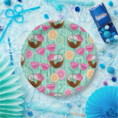 Beach Summer Pattern  Papieren Bordje (Feest)