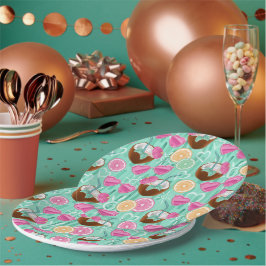 Beach Summer Pattern Papieren Bordje