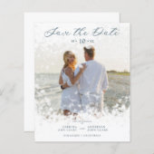 Beach Summer Photo Weddenbudget minimalistisch Bea (Voorkant / Achterkant)