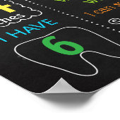 Beach Summer Pool Birthday Party-chalkboard Poster (Hoek)