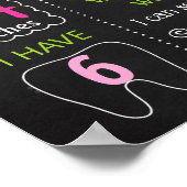 Beach Summer Pool Birthday Party-chalkboardmeisje Poster (Hoek)