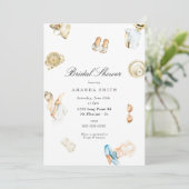 Beach Summer Seashore Waterverf Vrijgezellenfeest Kaart (Staand voorkant)