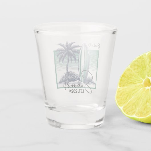 Beach Summer Shot Glas (Achterkant)
