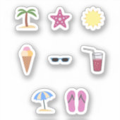Beach Summer Stickers set (Voorkant)