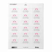 Beach Summer Tropical Cute Pink Flamingos Etiket (Full Sheet)