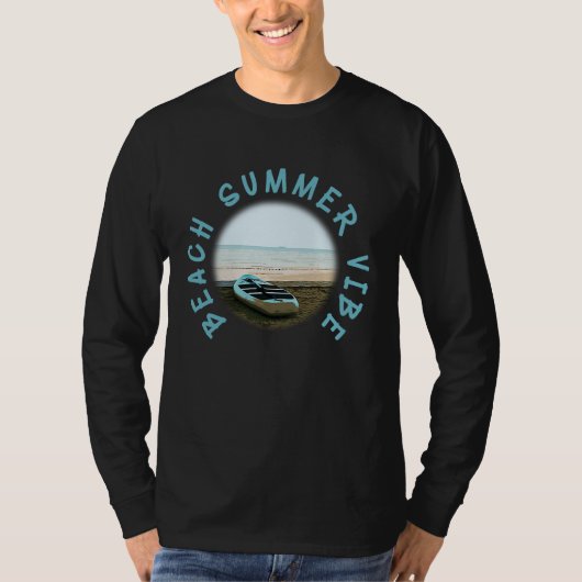 Beach Summer Vibes Vacation Humorous Saying T-shirt (Voorkant)