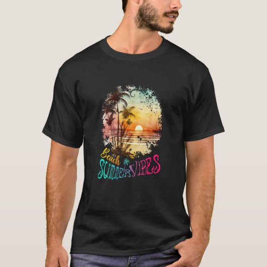 Beach Summer Vibes Vacation Idea T-shirt (Voorkant)