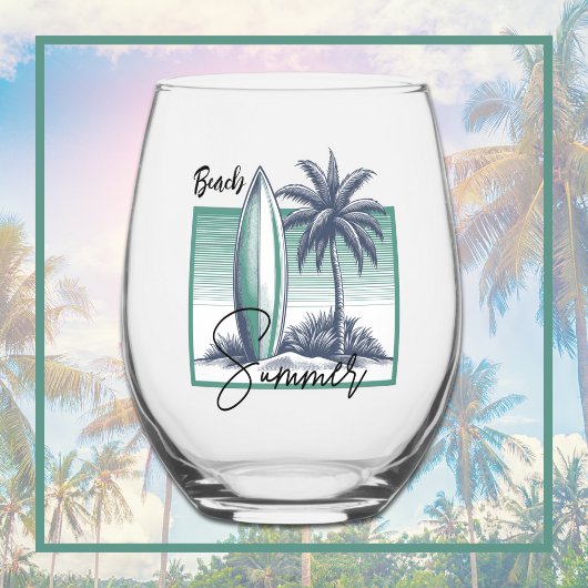 Beach Summer Wijnglas Zonder Voet