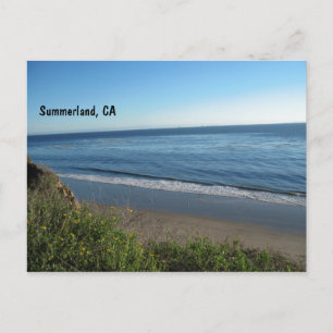 Beach, Summerland, Californië Briefkaart