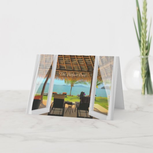 Beach Sun Fun Tropics magische verjaardag Kaart (Voorkant)