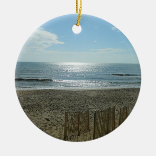 Beach Sun Rising Keramisch Ornament (Voorkant)
