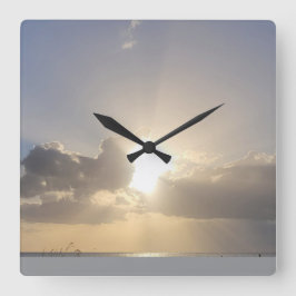 BEACH SUN VIERKANTE KLOK