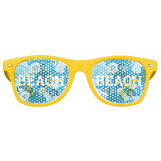 BEACH Sun Wave retro Shades / Fun Party Sunbribril Retro Zonnebril (Voorkant)