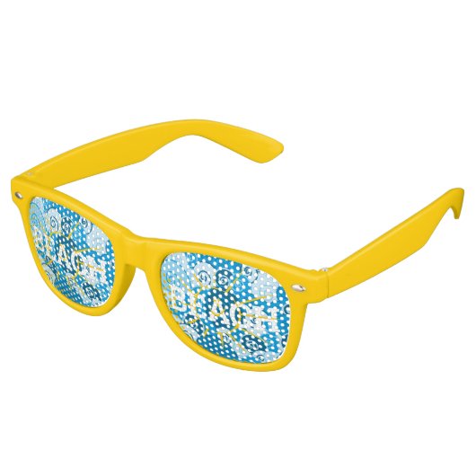 BEACH Sun Wave retro Shades / Fun Party Sunbribril Retro Zonnebril (Gekanteld)