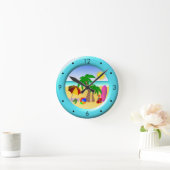 Beach Sun Zee en Surf Fun Medium Blue Ronde Klok (Huis)