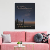 Beach Sunrise "Be Noble" Motivatie Canvas Afdruk (Insitu (Woonkamer))