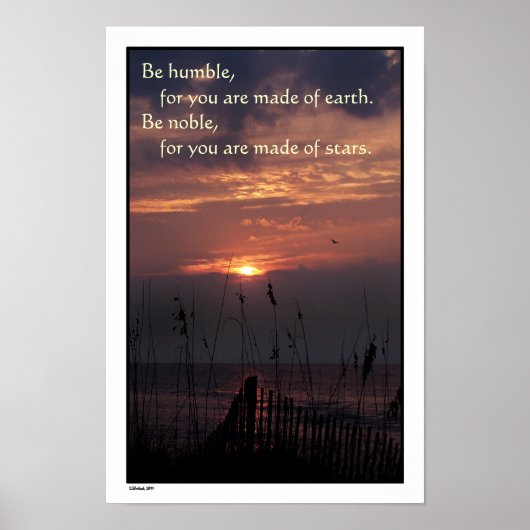 Beach Sunrise "Be Noble" Poster (Voorkant)