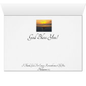 Beach Sunrise Blessing Card, behoort tot de Sunris (Binenzijde Horizontaal (Onderkant))