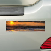 Beach Sunrise Bumpersticker (Op auto)