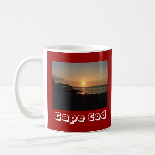 Beach Sunrise Cape Cod Massachusetts Coffee Mok (Links)