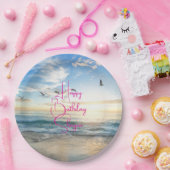 Beach Sunrise Custom Party Papieren Bordje (Feest)