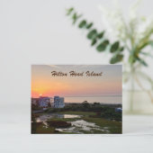 Beach Sunrise Hilton Head Island South Carolina Briefkaart (Staand voorkant)