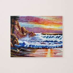 Beach Sunrise Jigzaag Puzzle Legpuzzel