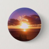 Beach sunrise knop ronde button 5,7 cm (Voorkant)